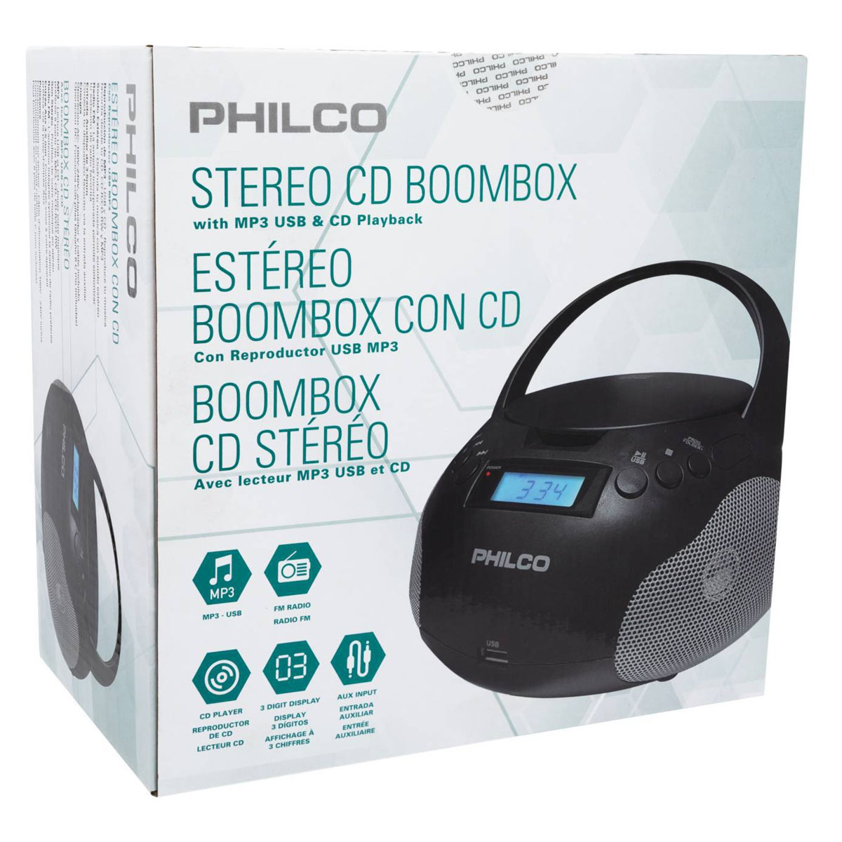 Reproductor Cd Mp3 Portátil Con Bluetooth Radio Y Parlantes – BigTech Chile