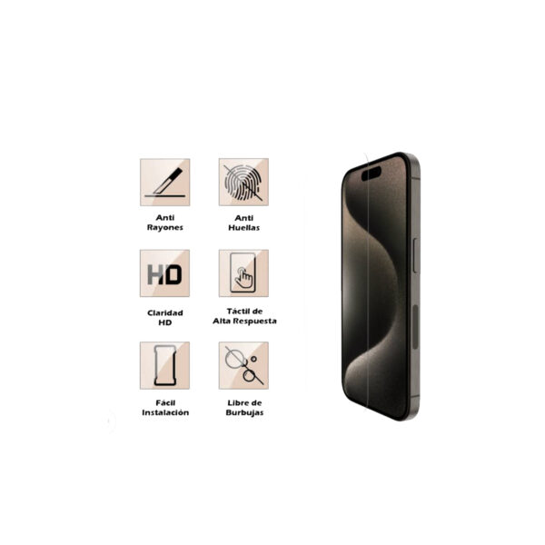 Lamina de Vidrio Templado Para iPhone 15 Pro Max - Joigo