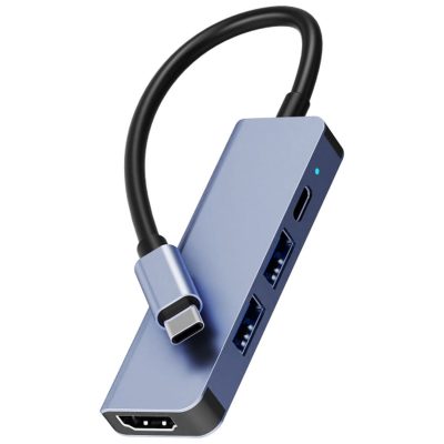 Adaptador Tipo C 4 En 1 Usb-C A Hdtv Suport 4k+2 Usb3.0+Pd