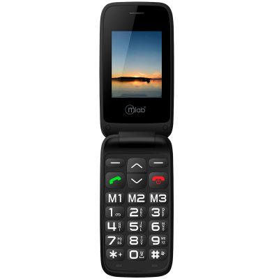 Telefono Celular Adulto Mayor 4G Tipo Almeja Microlab Negro