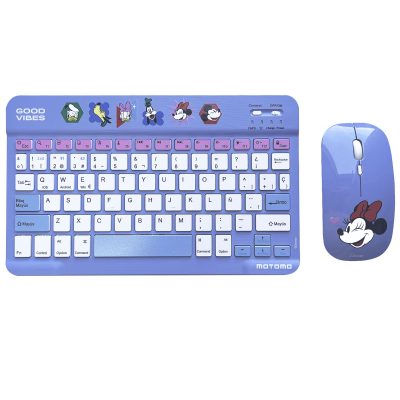 Combo Teclado, Mouse Inalambrico Recargable Bluetooth Disney