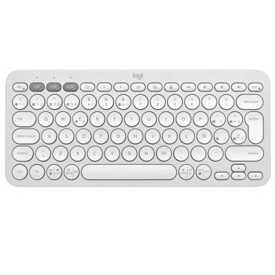 Teclado Inalambrico En Español Pebble Keys 2 K380S Blanco