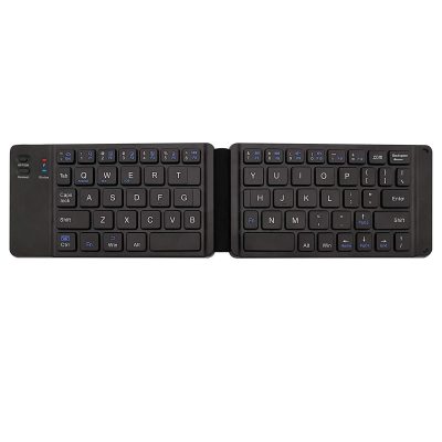 Teclado Bluetooth Recargable Portatil Delgado Plegable Negro