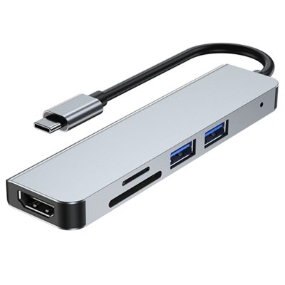 Adaptador USB-C 5 En 1 HDMI 4k+Usb2.+Usb3.0+TF+SD