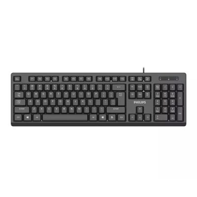 Teclado Con Cable USB Plug And Play Philips K234 Negro