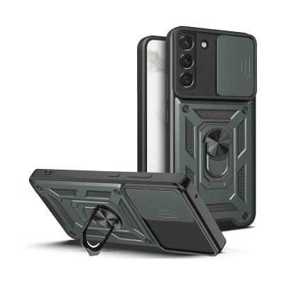 Carcasa Para Samsung S22 Tipo Armor Con Ventana y Anillo