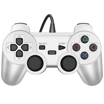 Joystick Con Cable USB D-Shock Analogo Dblue DBC1001 Blanco