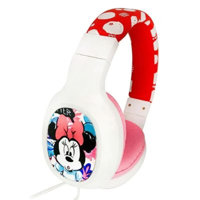 Audifonos Estereo Con Cable Y Microfono Tematico Disney Rosa