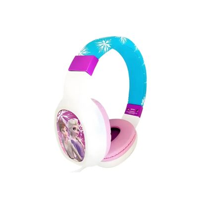 Audifonos Estero Con Cable Microfono Disney Frozen Lila