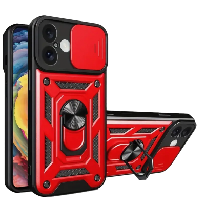 Carcasa Armor Con Anillo Para iPhone 16 Colores