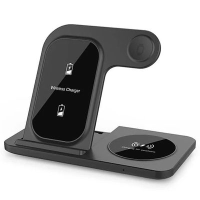 Base De Carga Inalambrica 3en1 15W Carga Rapida PD-W8 Negro