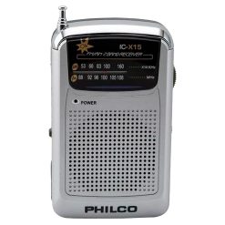 Radio Portatil AM/FM Philco IC-X15 Con Audifonos Plateado