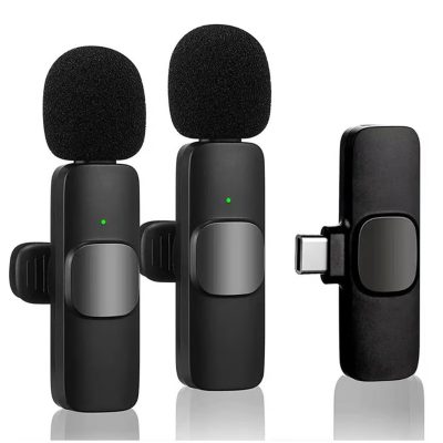 Kit de 2 Microfonos Inalámbricos Solapa Para Celular USB-C