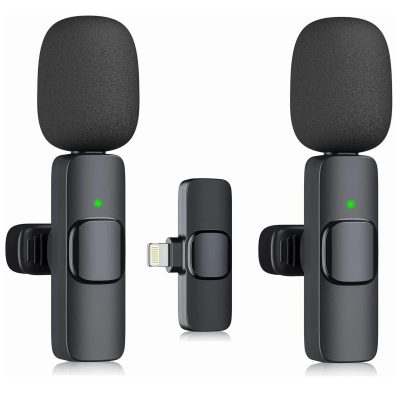 Kit de 2 Microfonos Inalámbricos Solapa Para iPhone O iPad