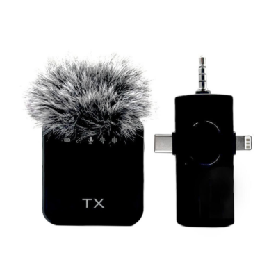 Micrófono de solapa inalámbrico 3 Auxiliar,USB-C Para iPhone