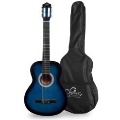 Guitarra Clasica Mediana 34 Pulga Madera Con Funda Sevillana