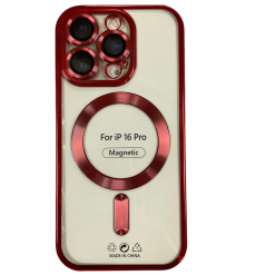 Carcasa Para iPhone 16 Pro Magsafe Metalizada Colores