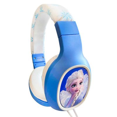 Audifonos Estero Con Cable Microfono Disney Frozen Elsa Azul