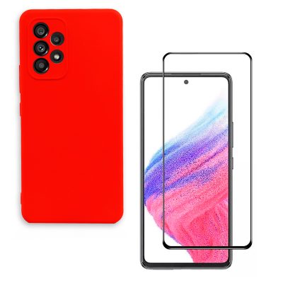 Carcasa Para Samsung A33 5G + Lamina de Vidrio Colores