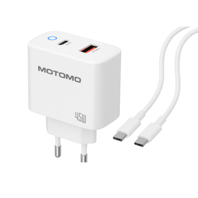 Cargador Carga Rapida 45W Entrada USB-C PD45 QC18W