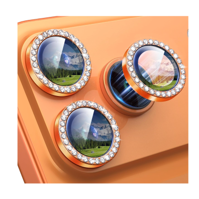 Lamina Protectora De Cámara Brillo Para iPhone 17 pro Max Naranja