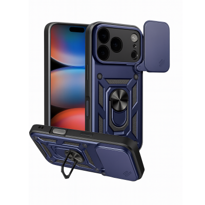 Carcasa Armadura Con Anillo Y Ventana Para IPhone 17 Pro Max